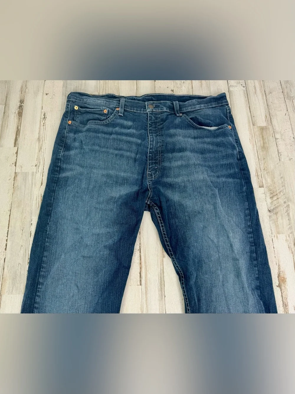 Levi's Men's 505 Regular Fit 38x30 Denim Jeans Medium Stonewash